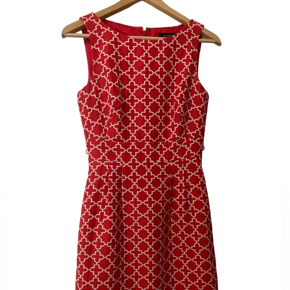 🥂Classy red coktail dress with Damas print size 2 - Picture 2 of 6